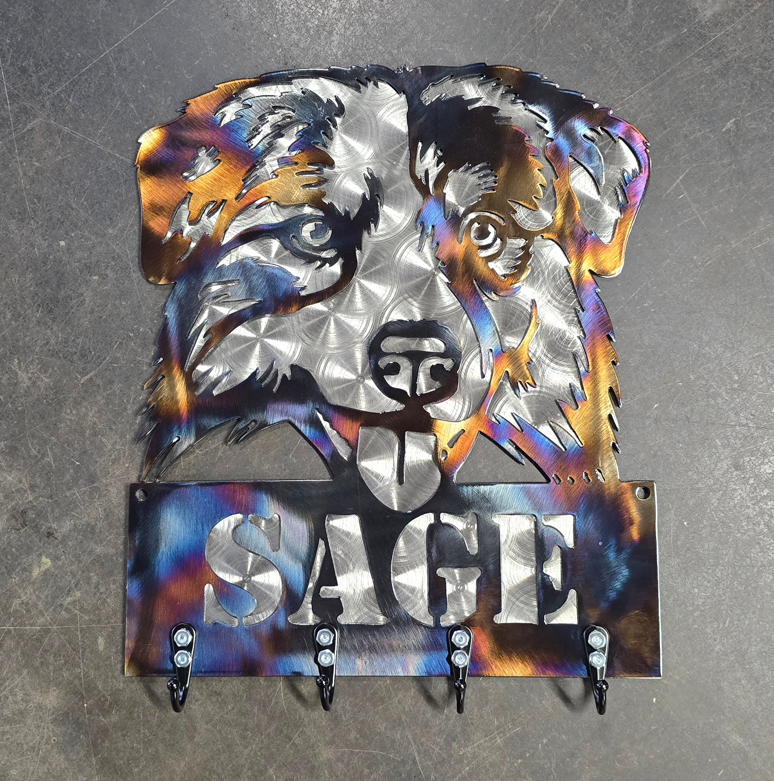 Australian Shepherd #1 Key & Leash Hanger