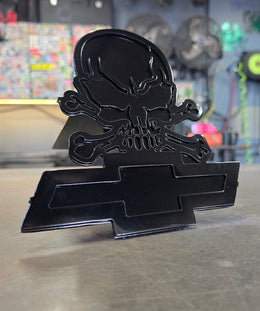 Chevy Skull Metal Hitch Cover