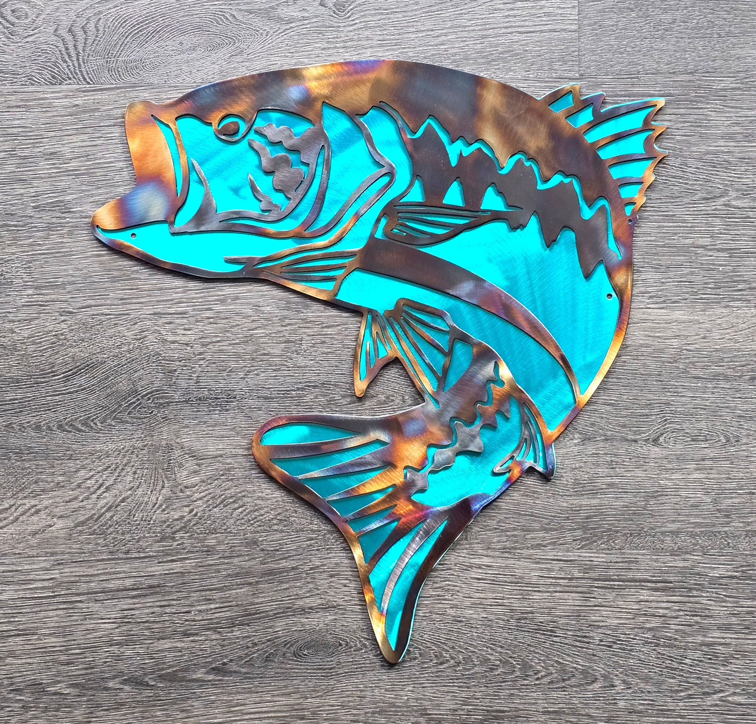 Largemouth Bass Metal Art