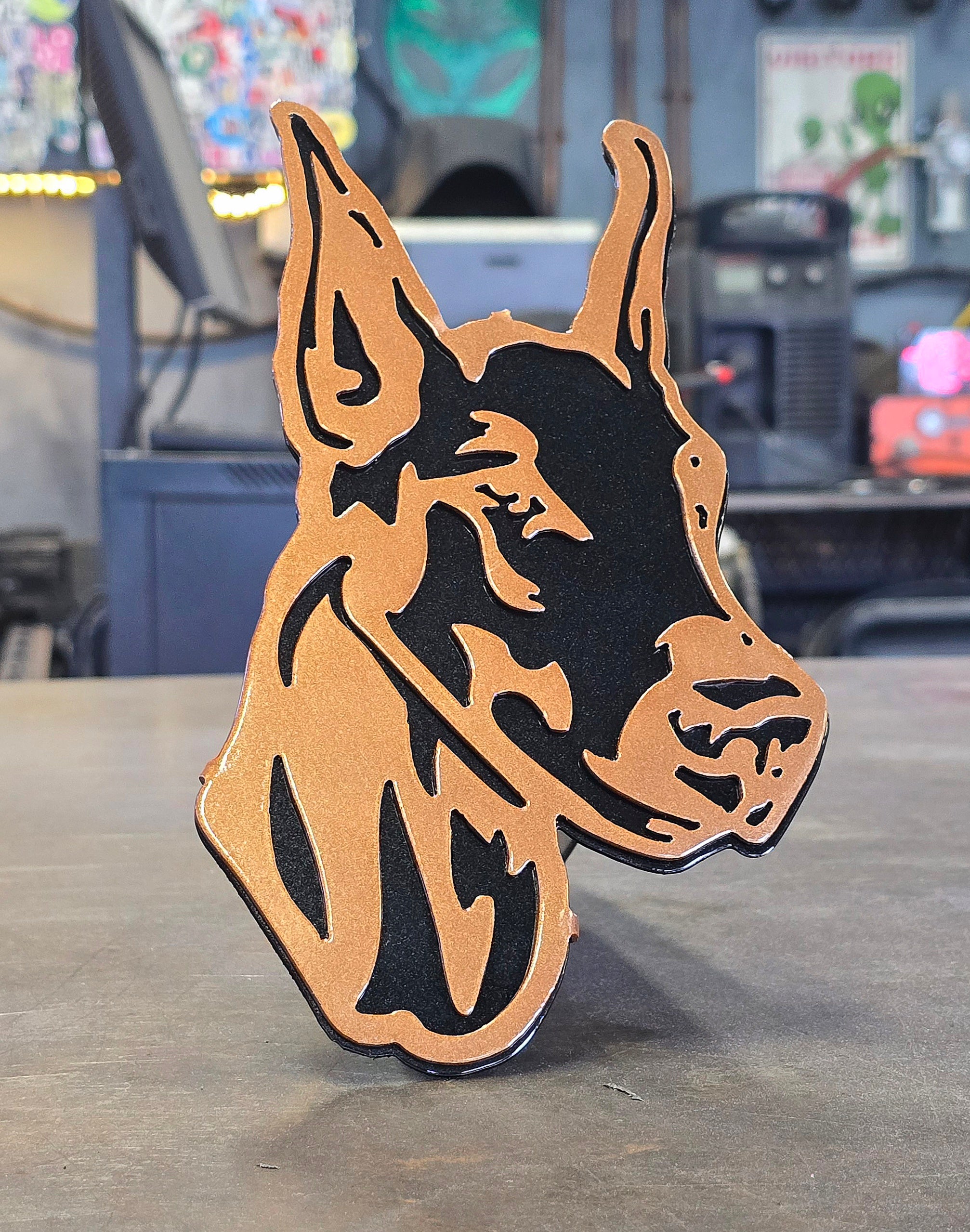 Doberman Pinscher Metal Hitch Cover #1