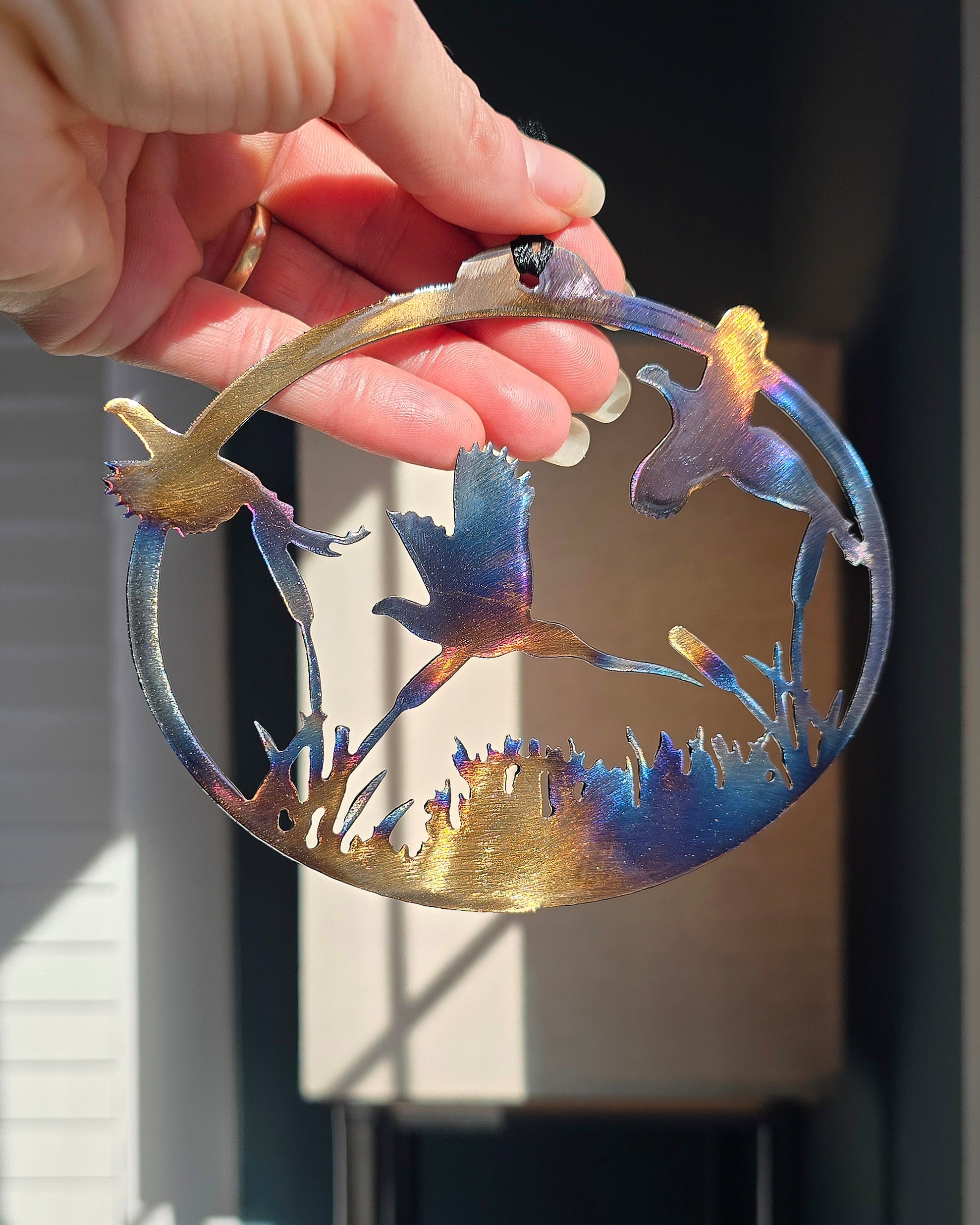 Pheasants Flushing Ornament