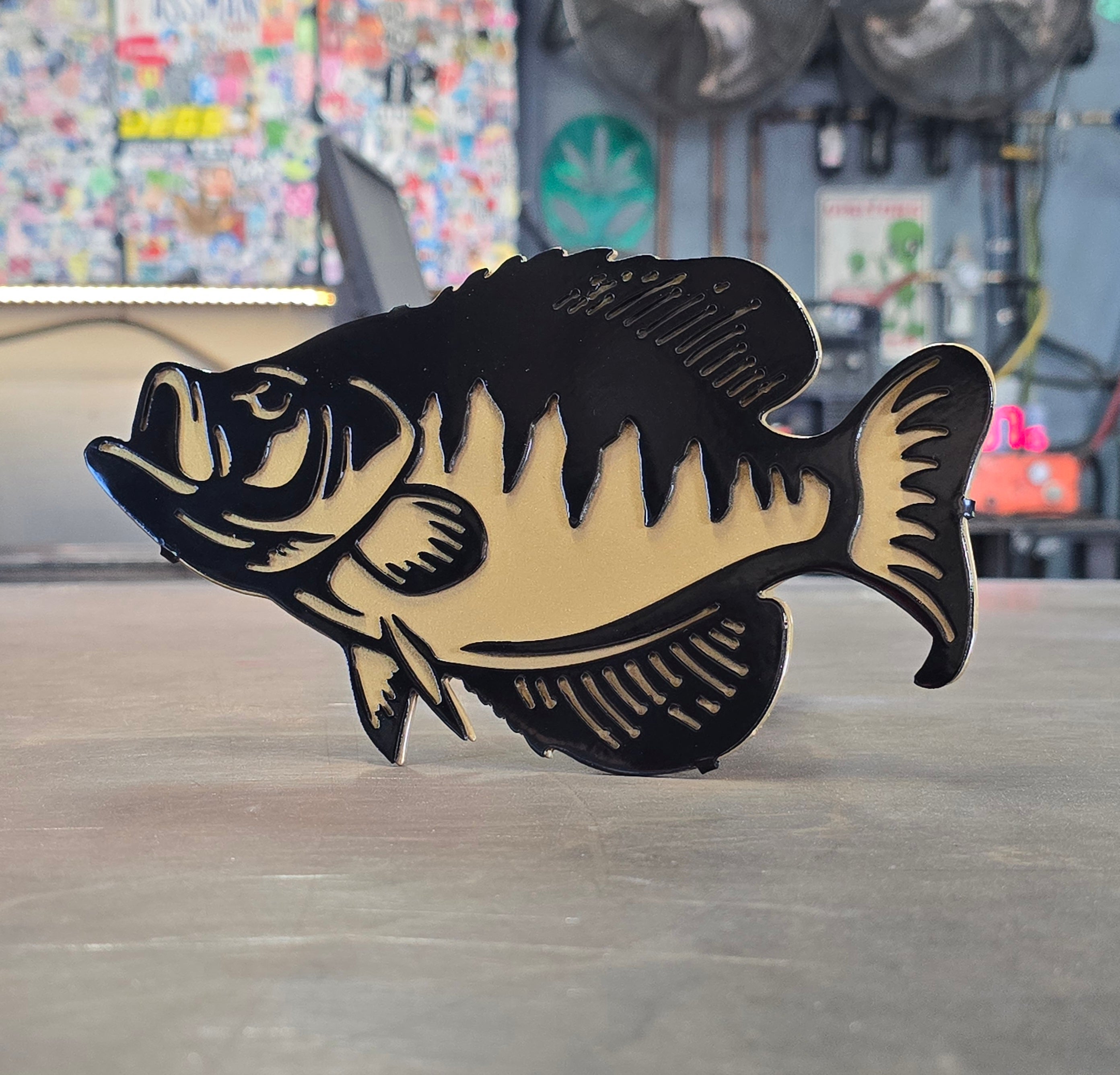 Crappie Metal Hitch Cover