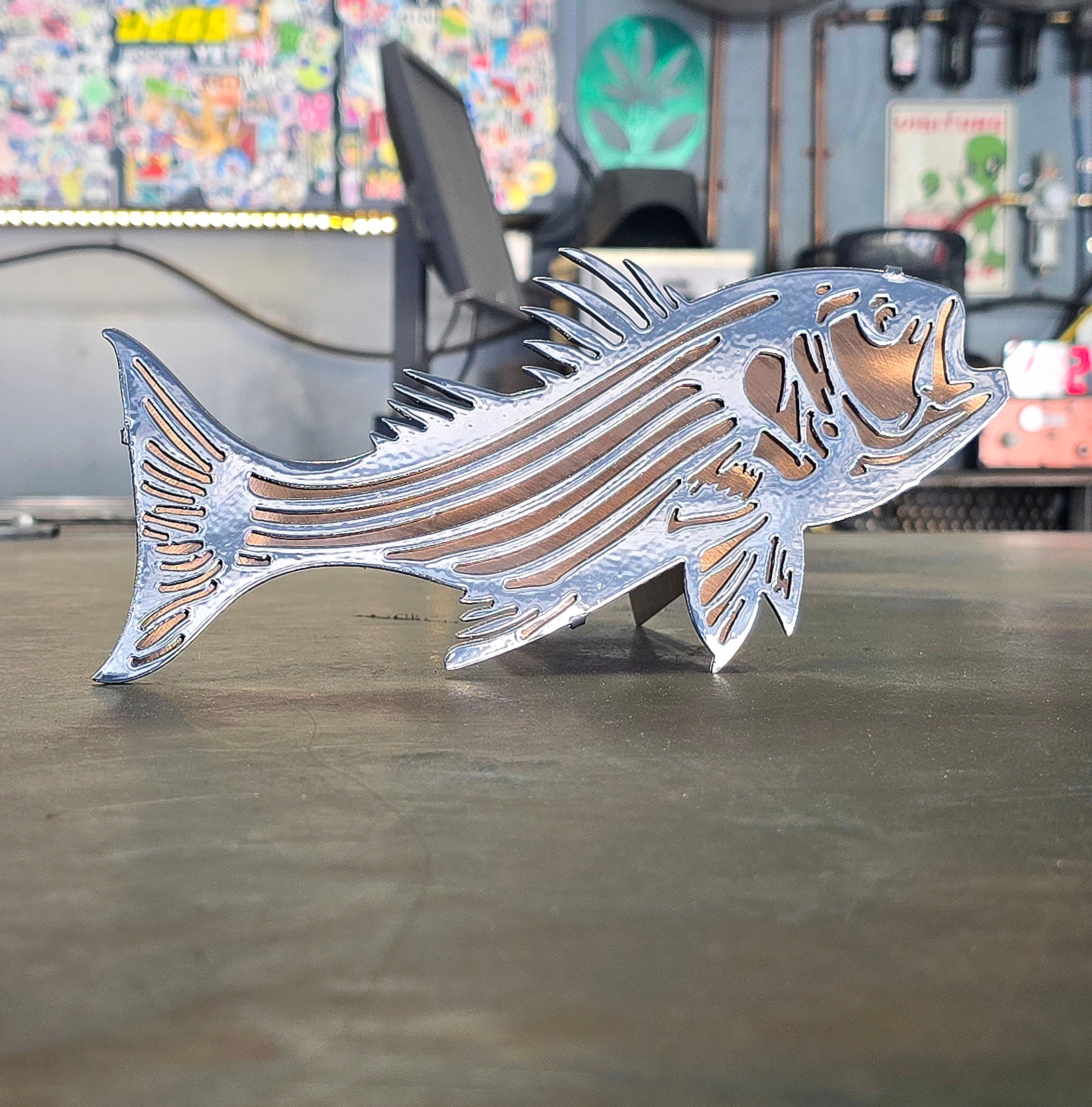 Striped Bass (Rockfish) Metal Hitch Cover #2