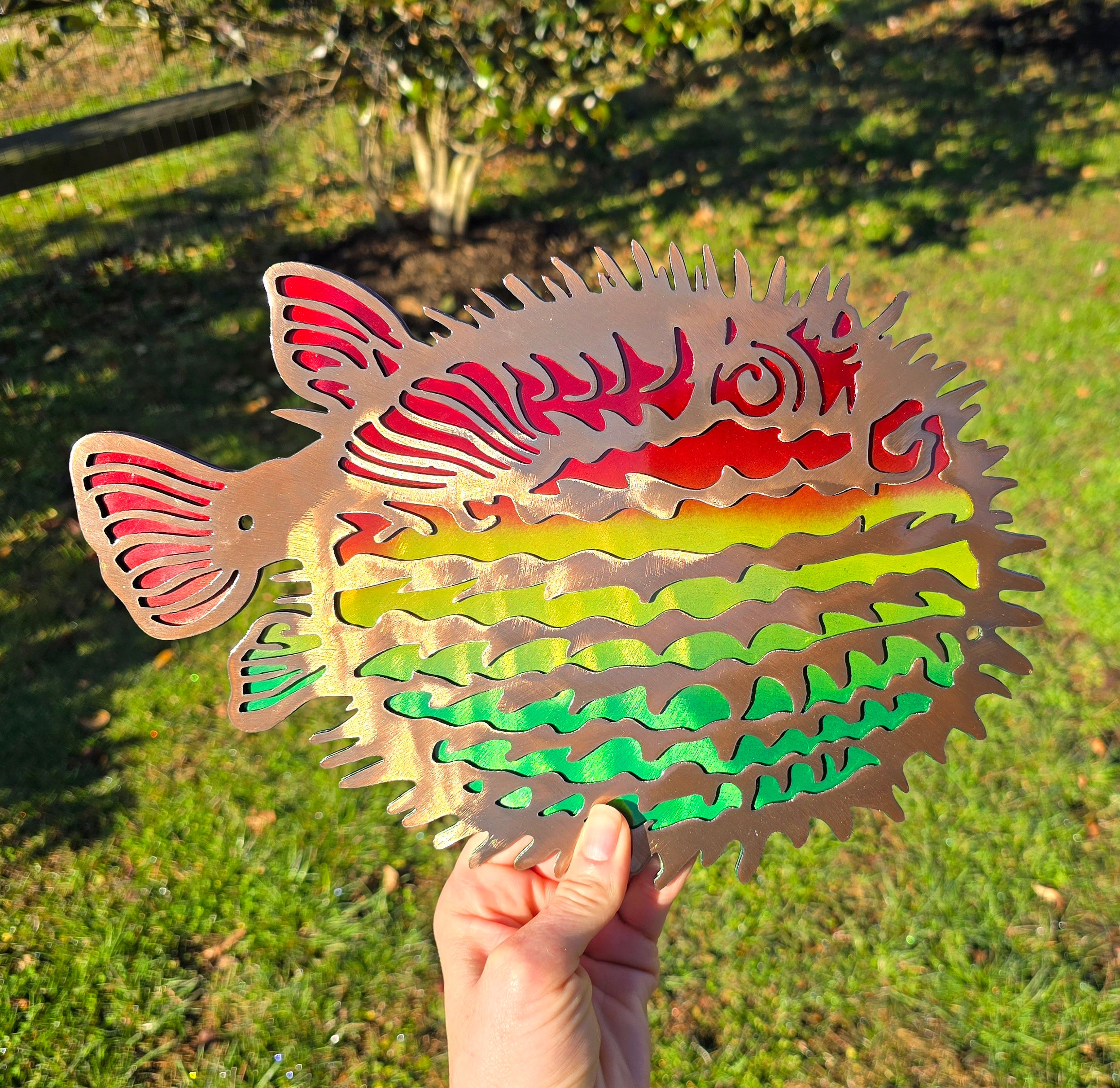 Pufferfish Metal Wall Art