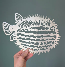 Pufferfish Metal Wall Art