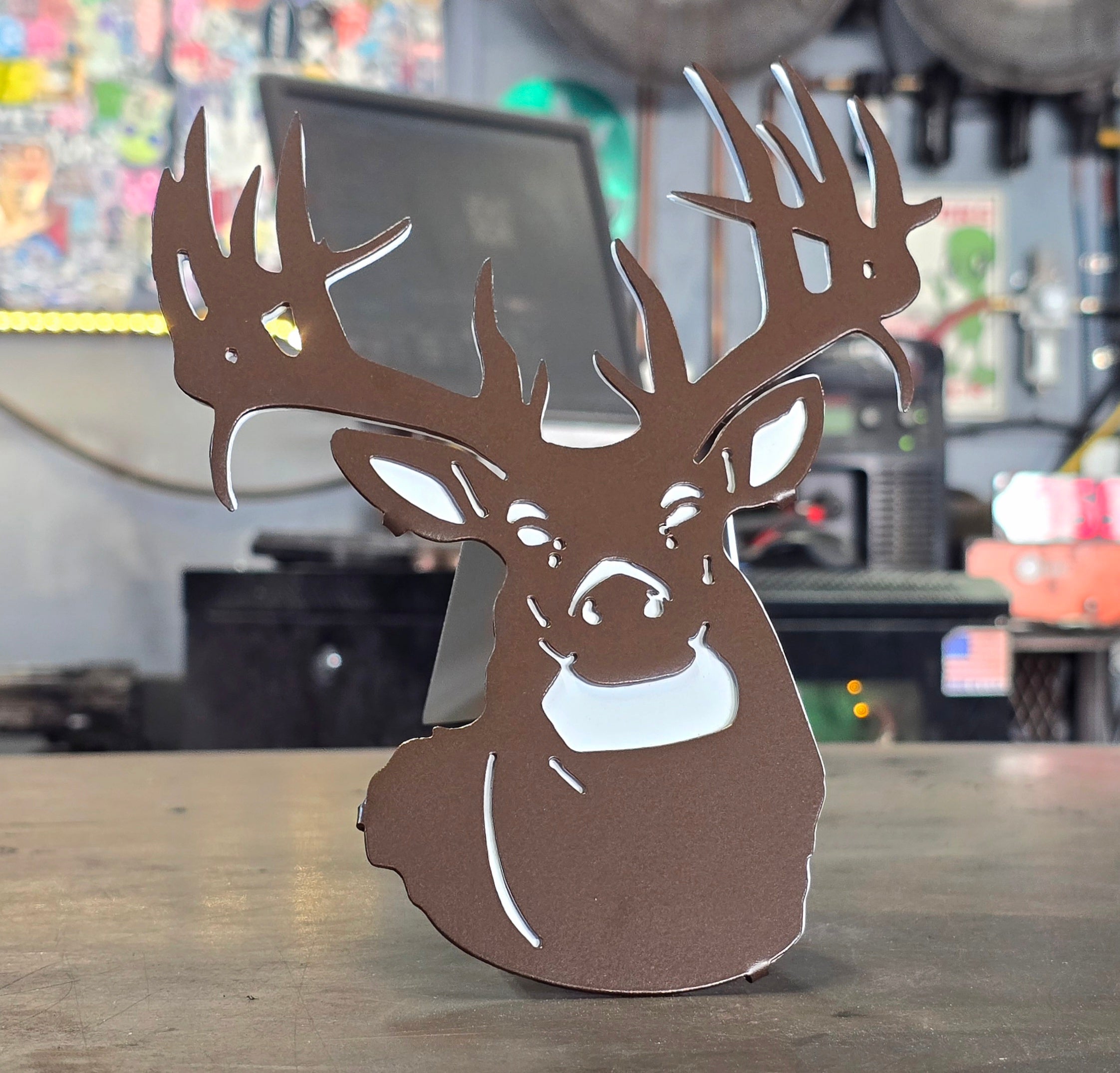 White-Tailed Deer Metal Hitch Cover #2