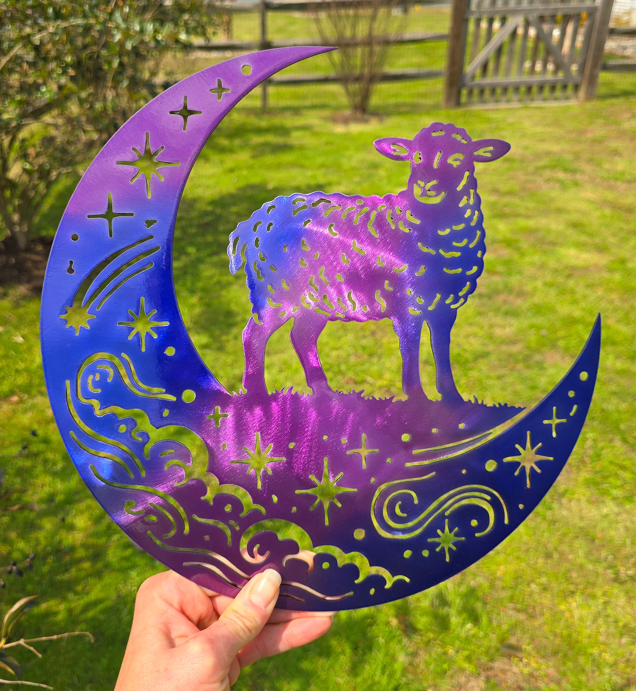 Cosmic Sheep Metal Wall Art