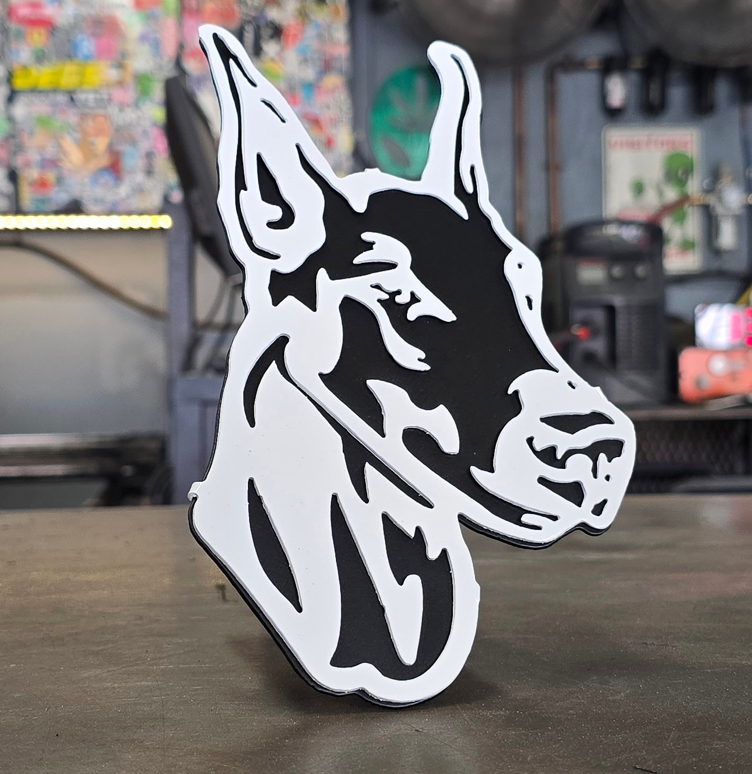 Doberman Pinscher Metal Hitch Cover #1