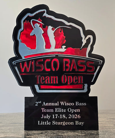 Custom Fishing Tournament Metal Trophies & Awards