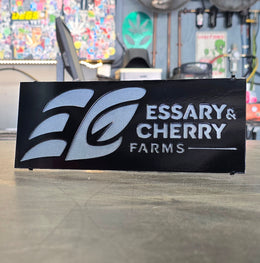 Essary and Cherry Farms business hitch cover by Elite Metalworking