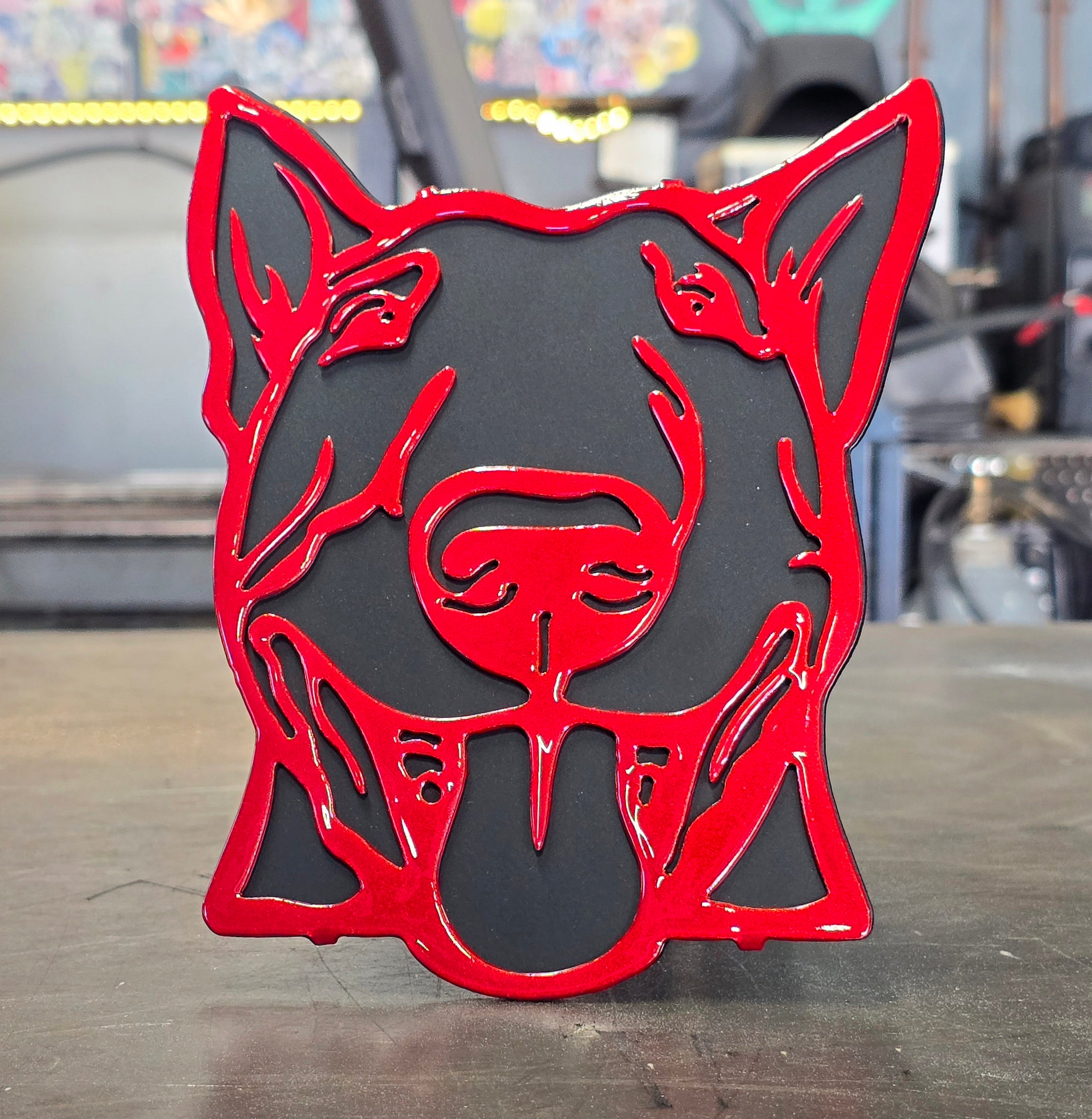 Bull Terrier Metal Hitch Cover #3