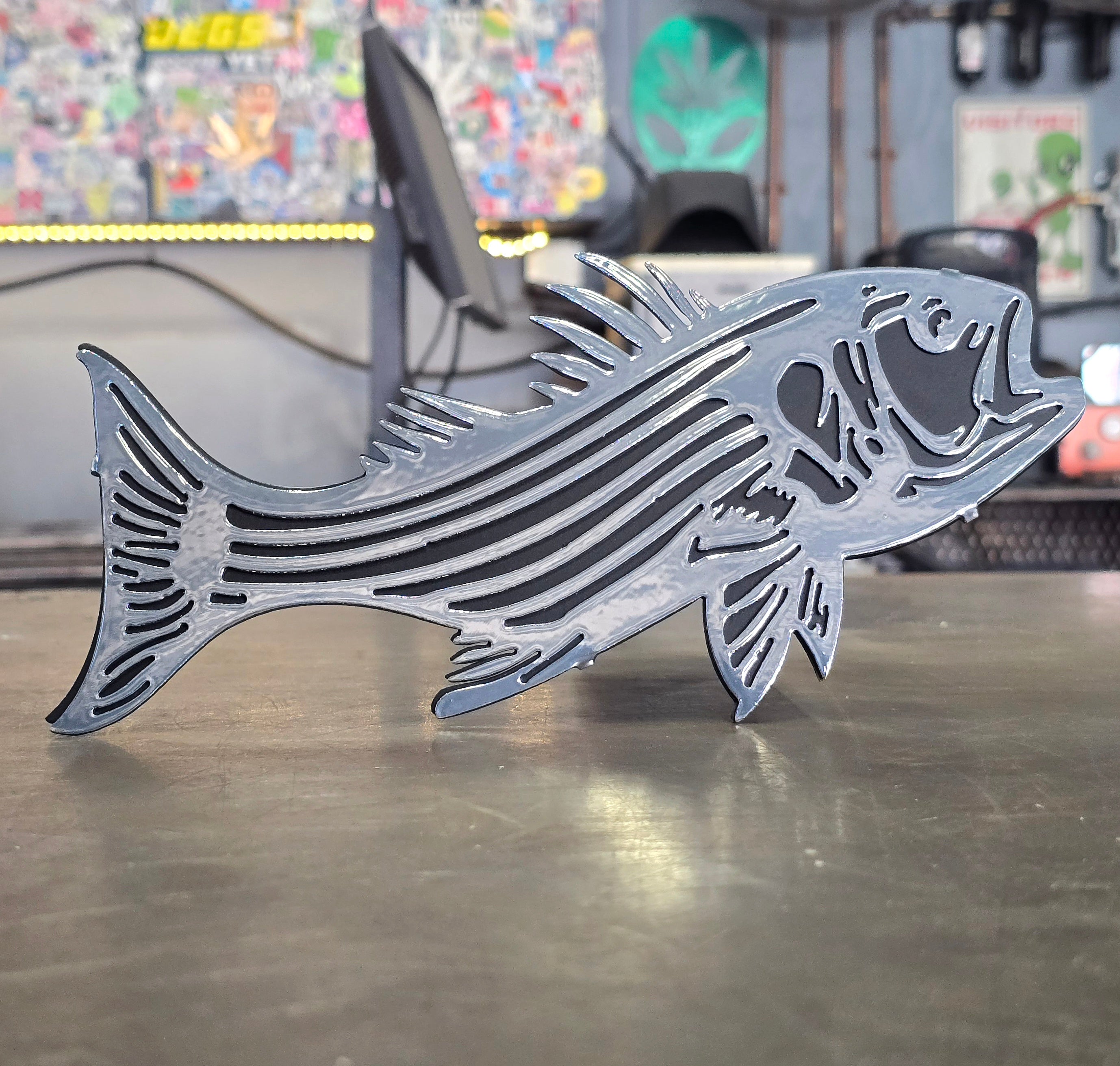 Striped Bass (Rockfish) Metal Hitch Cover #2