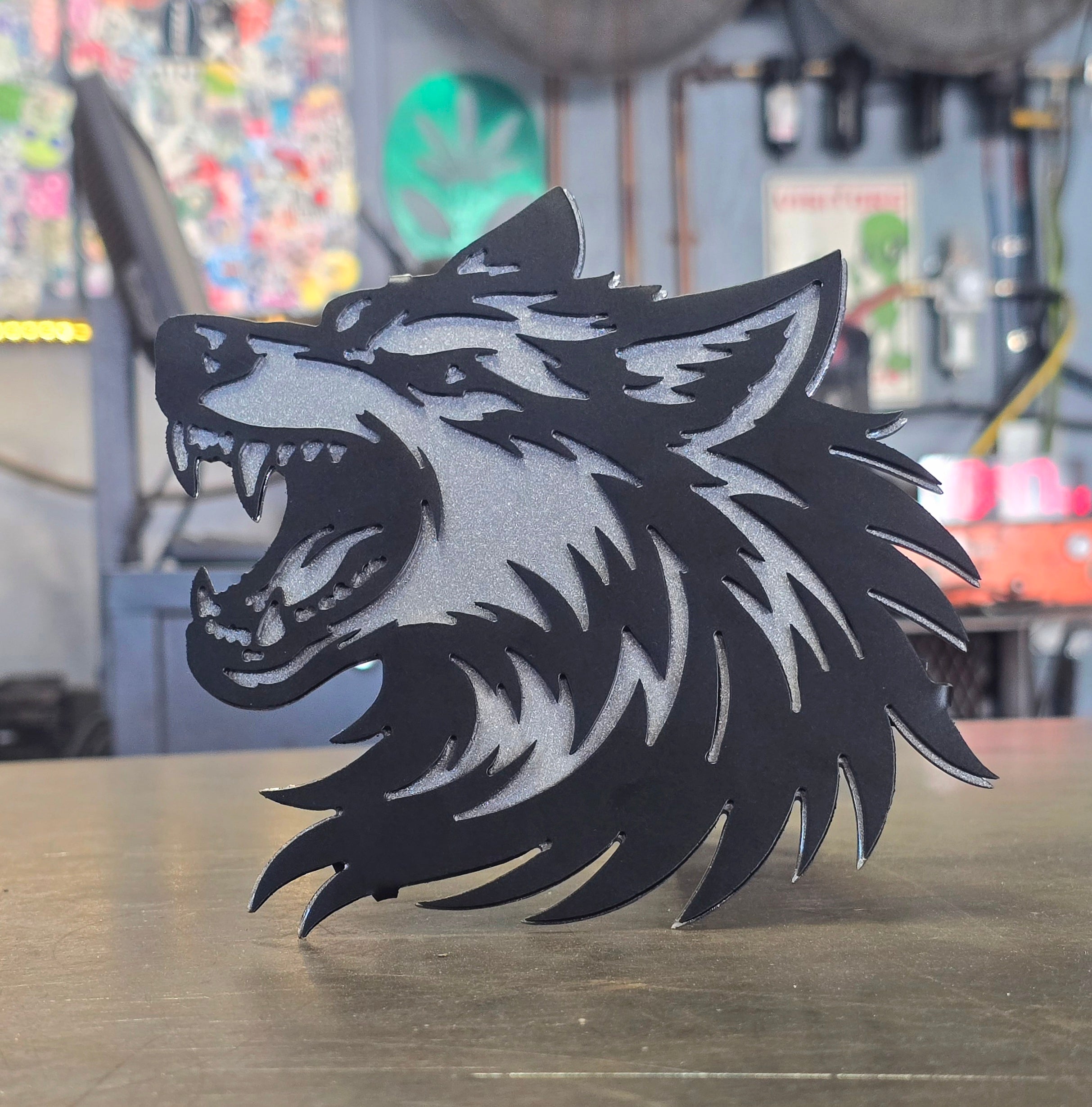Wolf Metal Hitch Cover