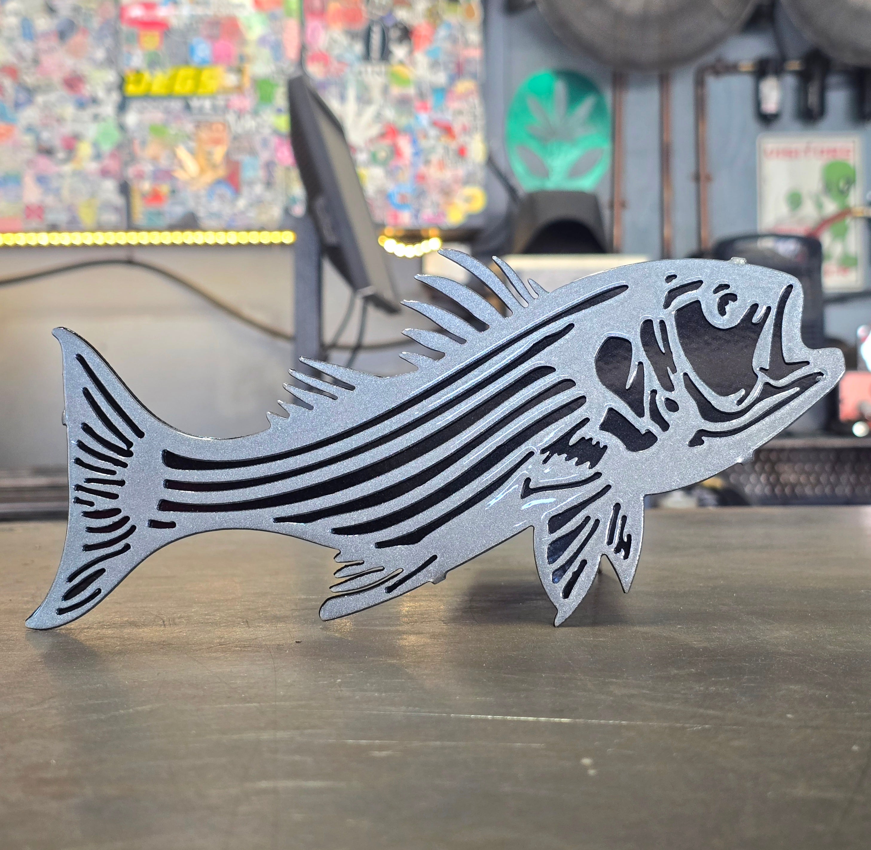 Striped Bass (Rockfish) Metal Hitch Cover #2