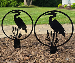 Blue Heron Garden Stake