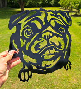 Pug Metal Wall Art