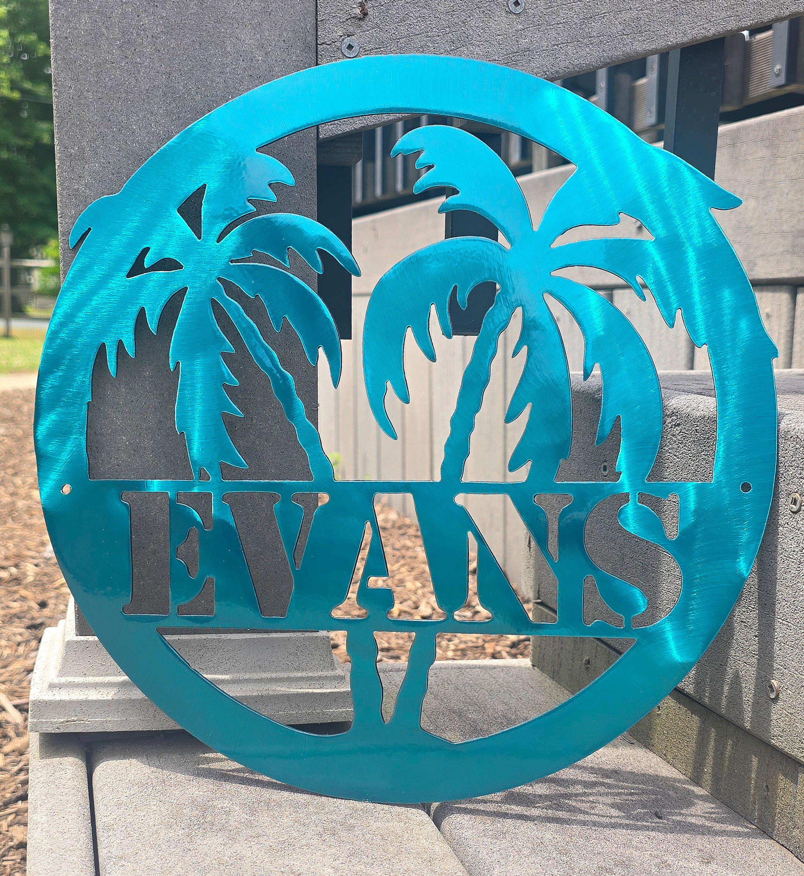 Palm Trees Personalized Metal Sign