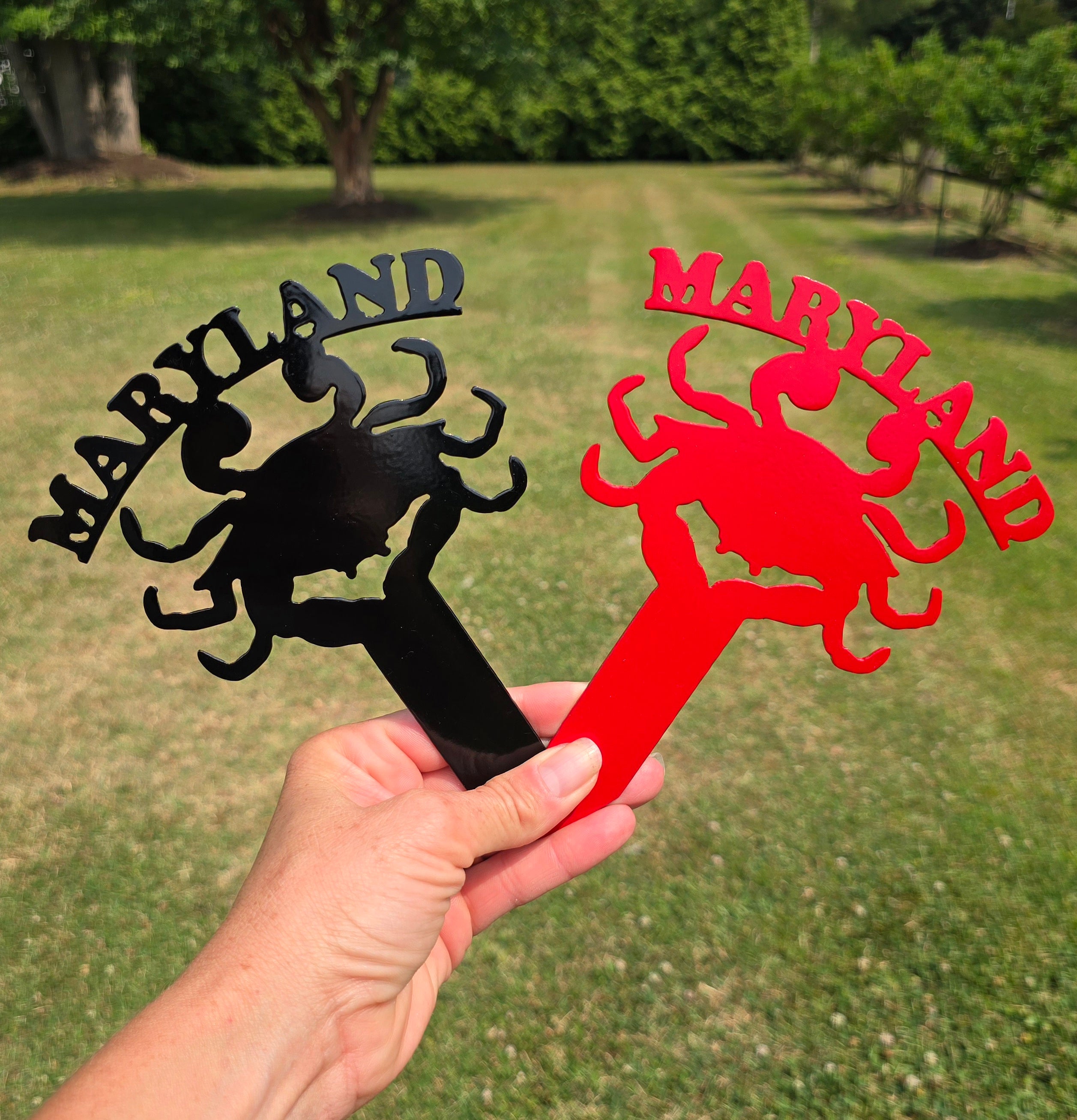 Maryland Crab Metal Planter Stake - Sale
