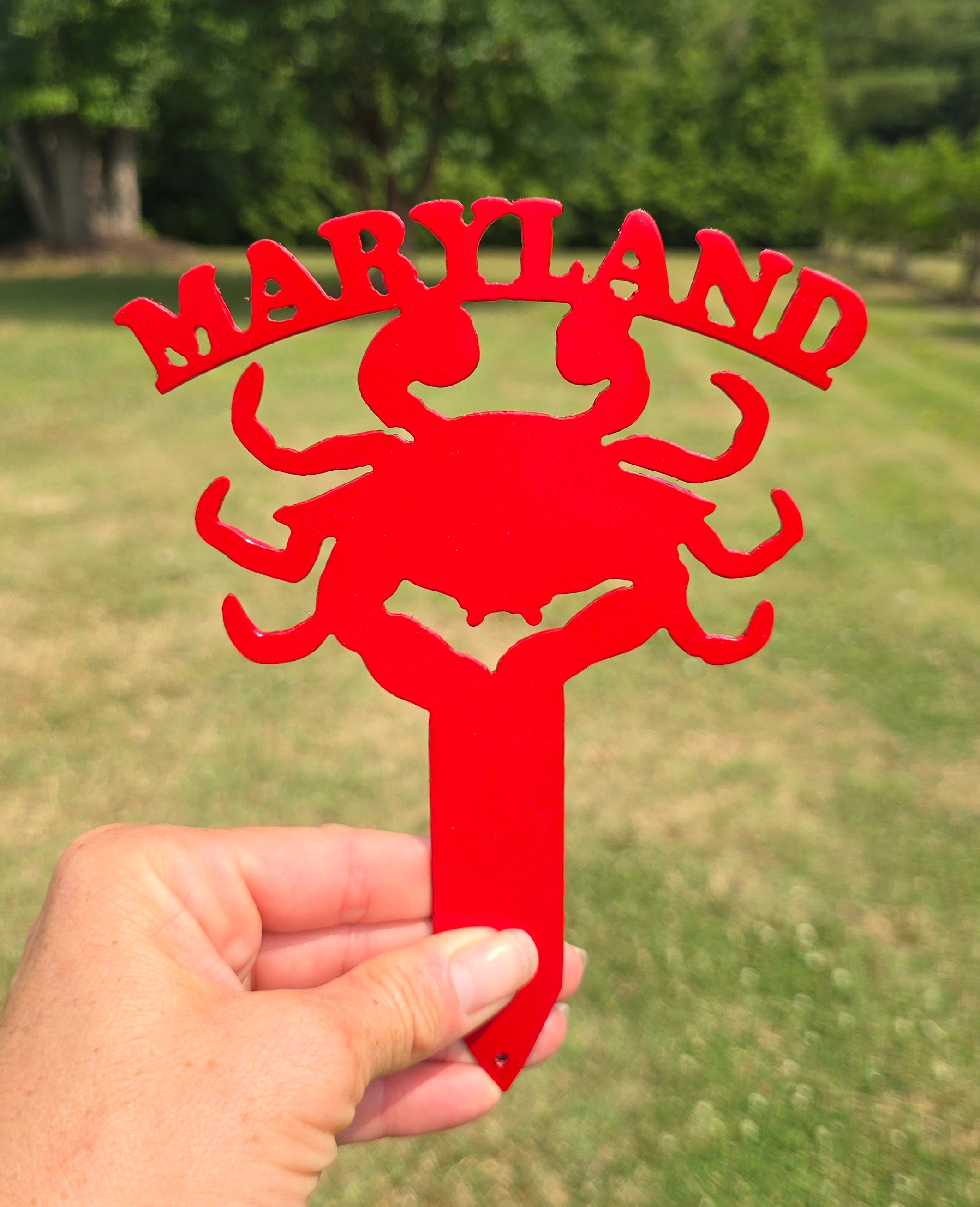 Maryland Crab Metal Planter Stake - Sale