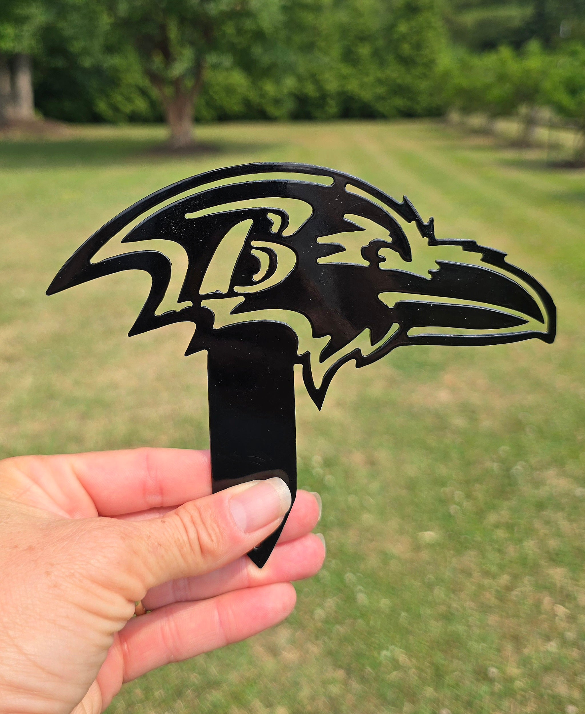 Ravens Metal Planter Stake - Sale