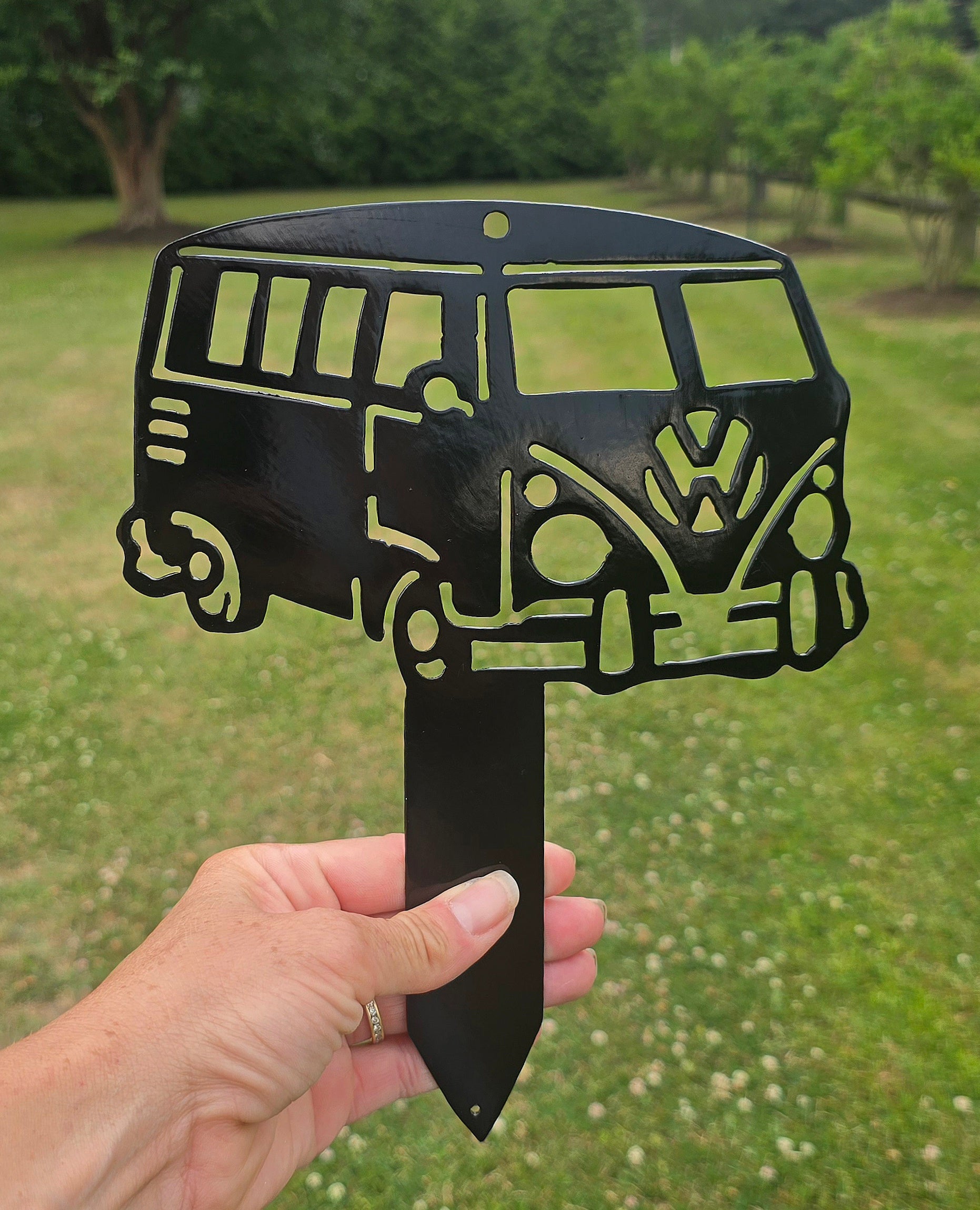 VW Bus Metal Planter Stake - Sale