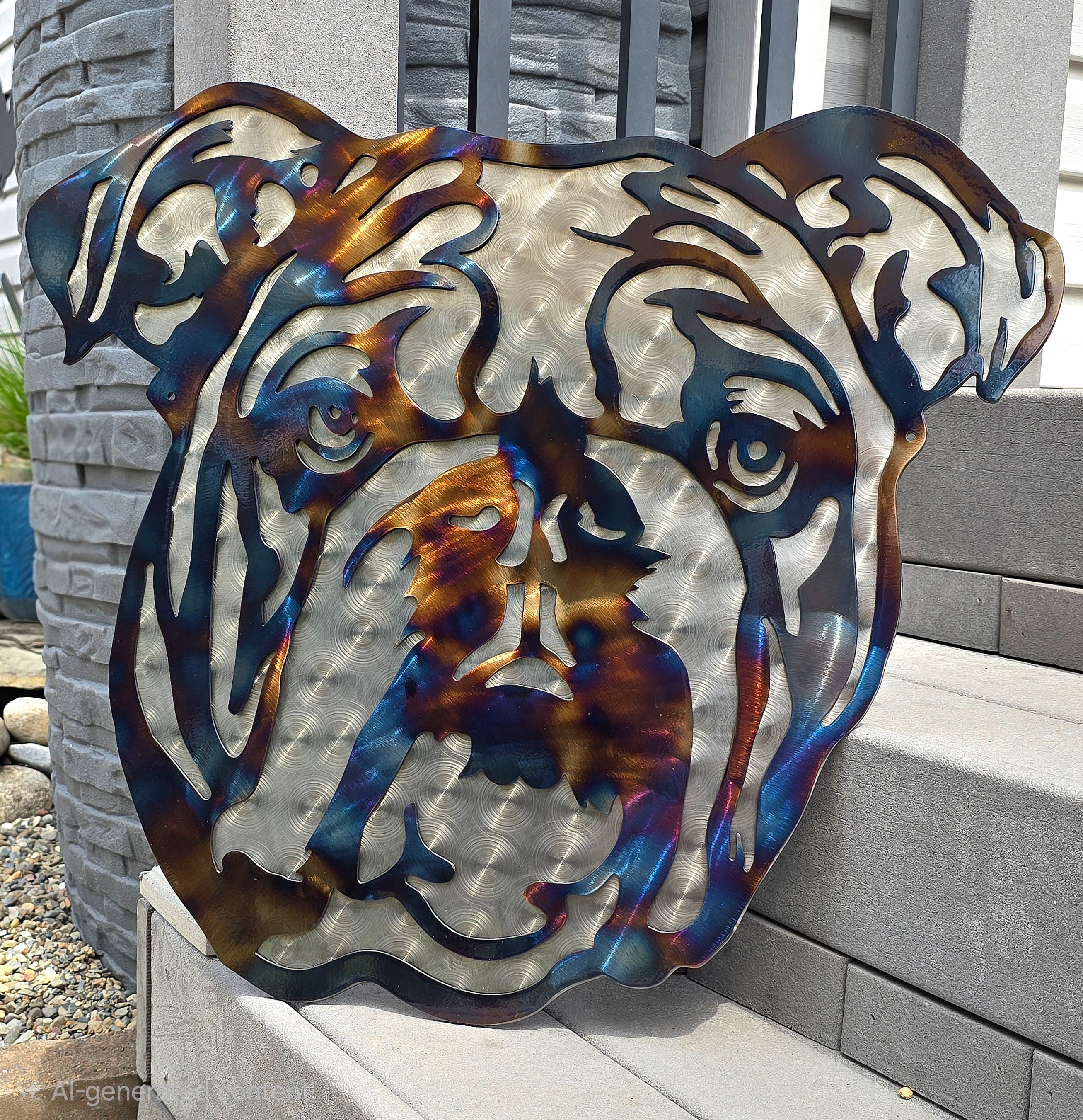 Bulldog Metal Wall Art #2