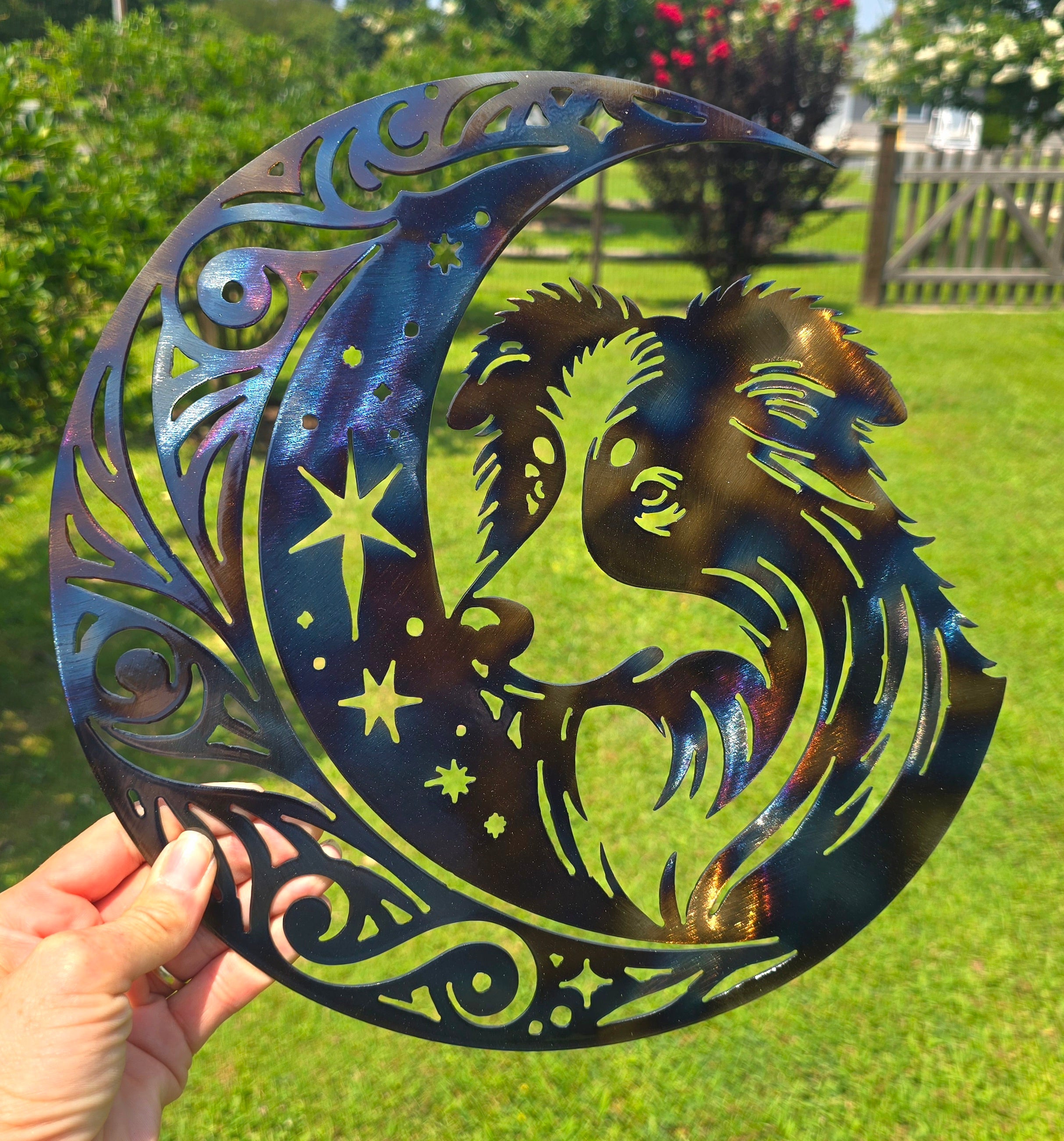 Dogs On The Moon – Australian Shepherd Metal Wall Art