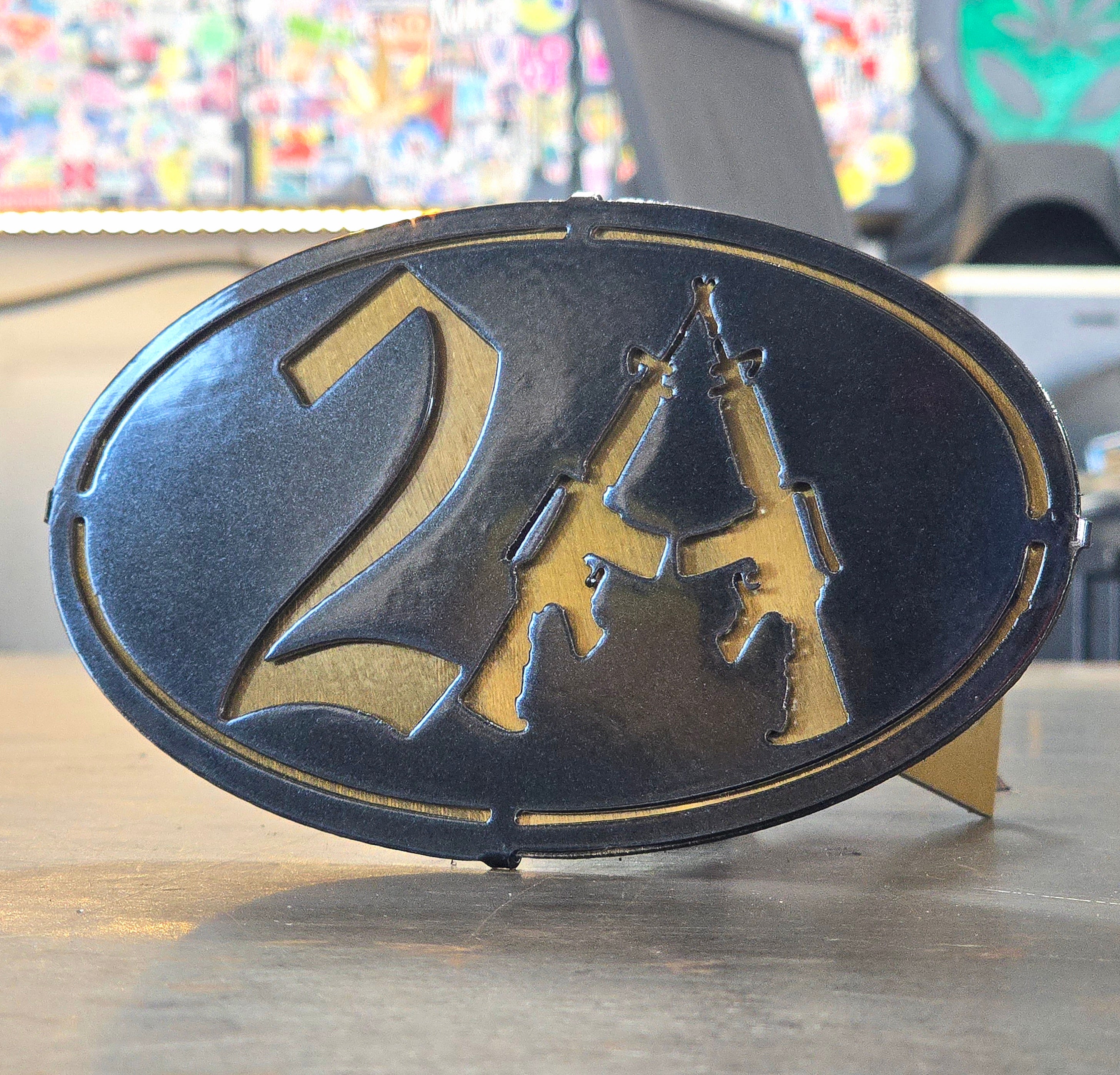 Second Amendment Metal Hitch Cover