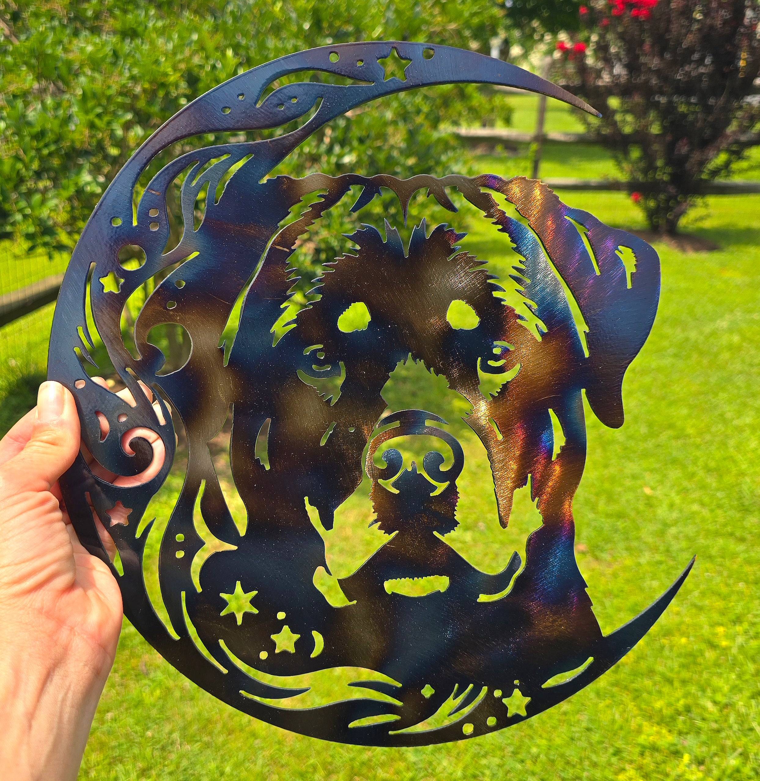 Dogs On The Moon – Rottweiler Metal Wall Art