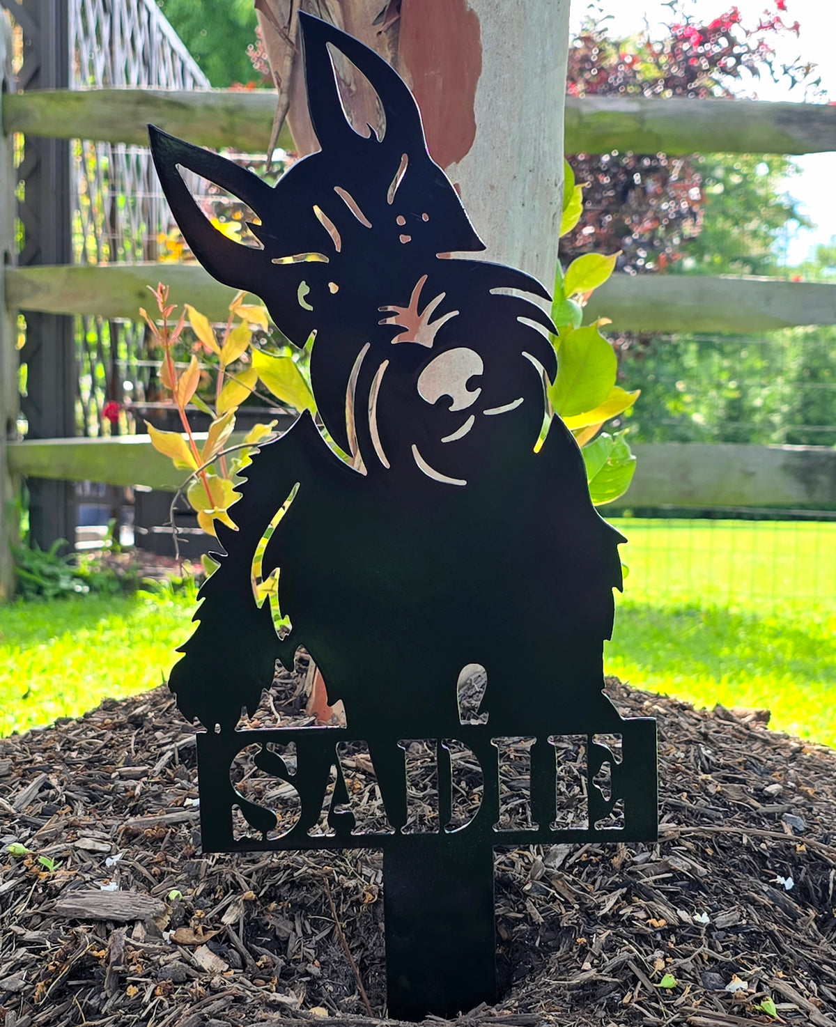 Scottish Terrier Garden Stake