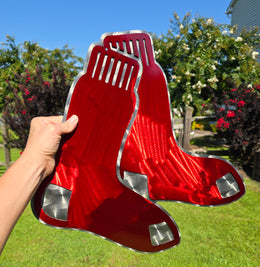 Powder coated sports team metal artwork by Elite Metalworking