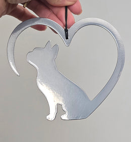 Boston Terrier Heart Ornament