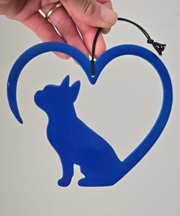 Boston Terrier Heart Ornament