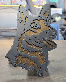 German Shepherd Metal Hitch Cover