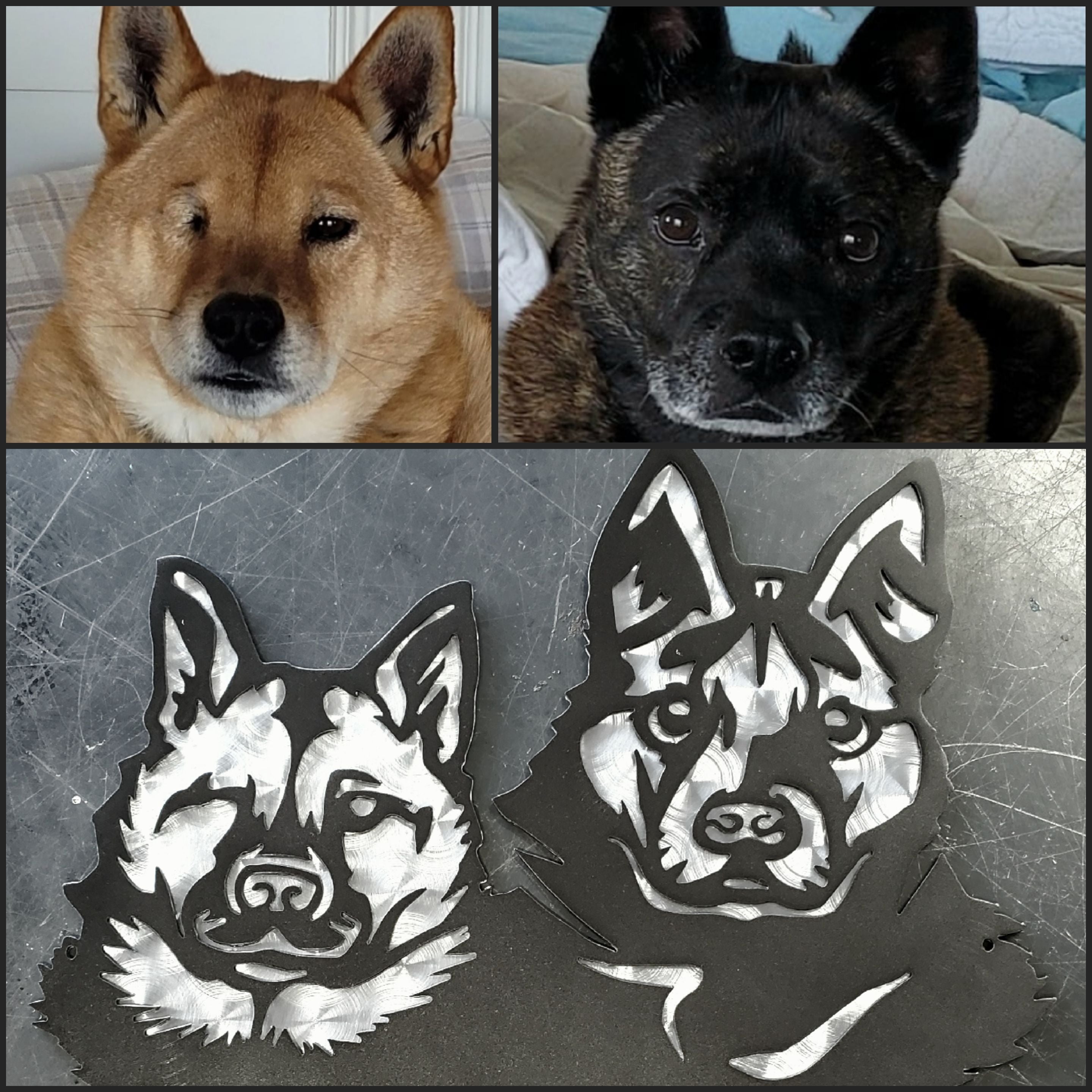 Custom dog metal art example by Elite Metalworking