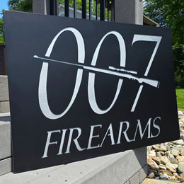 007 Firearms lettering by Elite Metalworking