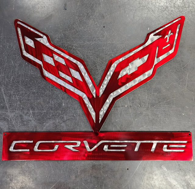 Corvette C7 Metal Wall Art