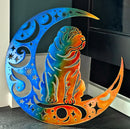Shar Pei "On The Moon" Metal Art