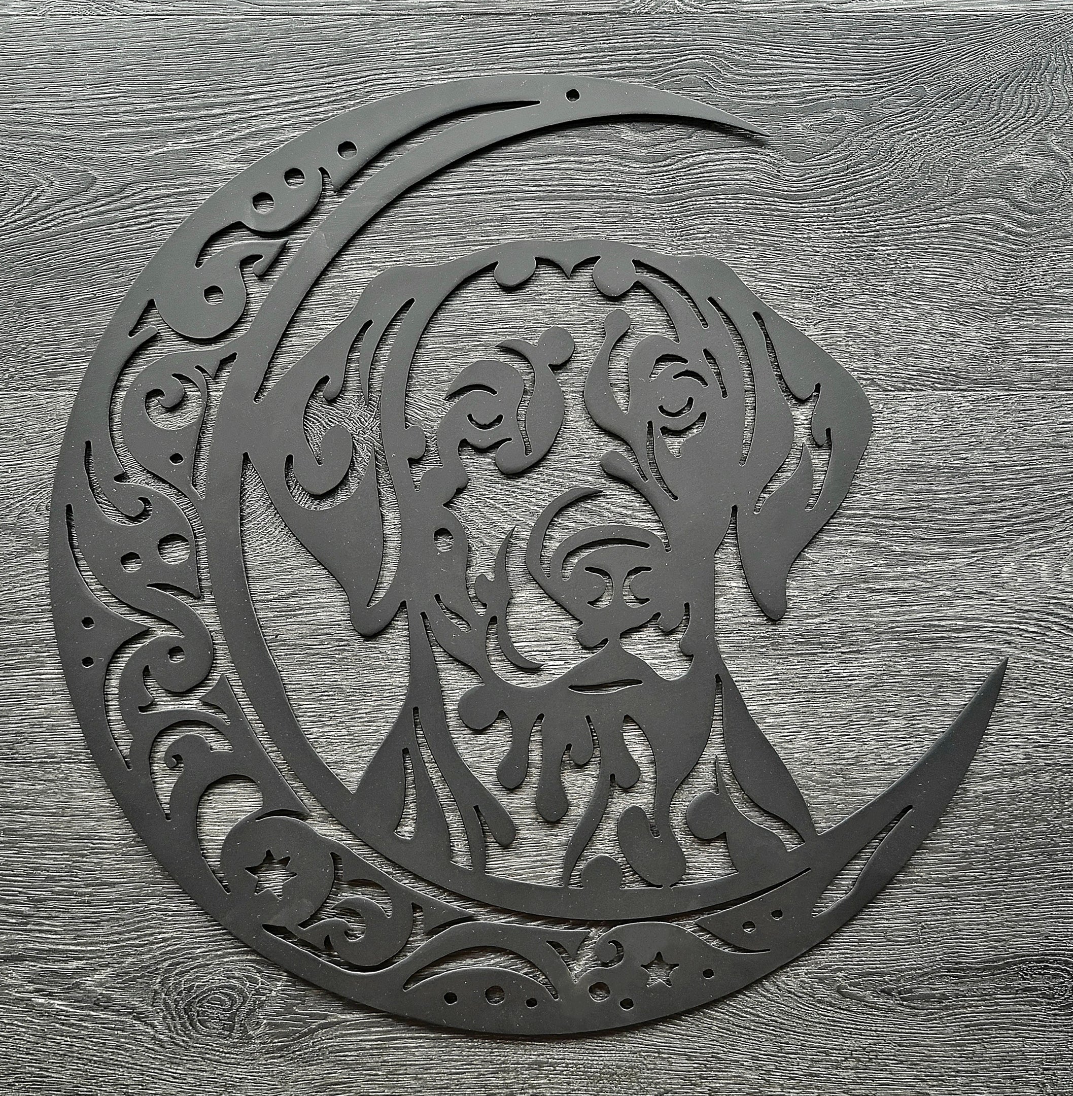 Dalmatian "On The Moon" Metal Art