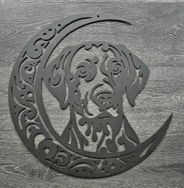 Dalmatian Moon Metal Wall Art