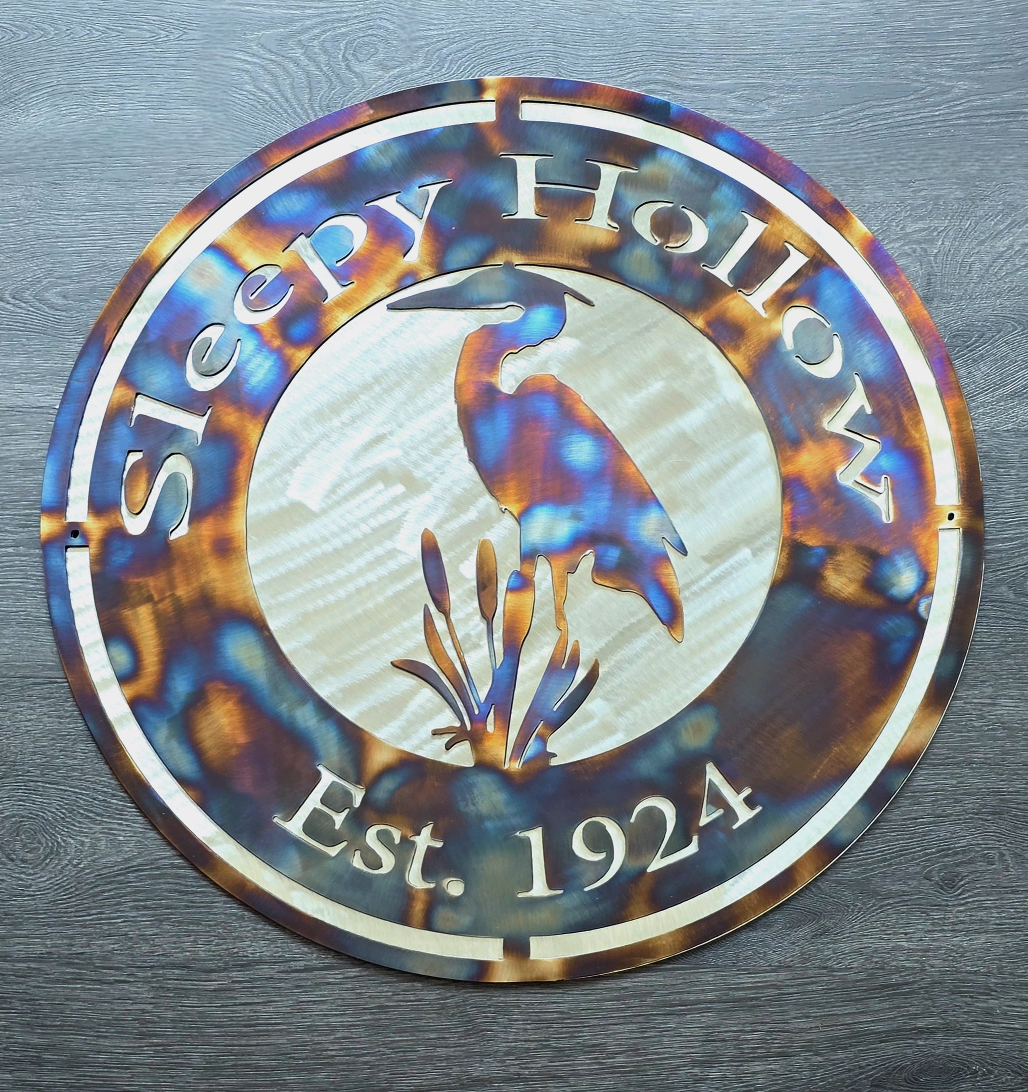 Blue Heron Personalized Sign