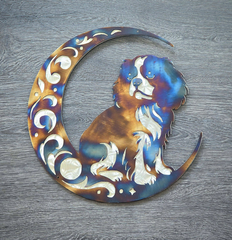 Cavalier King Charles "On The Moon" Metal Art