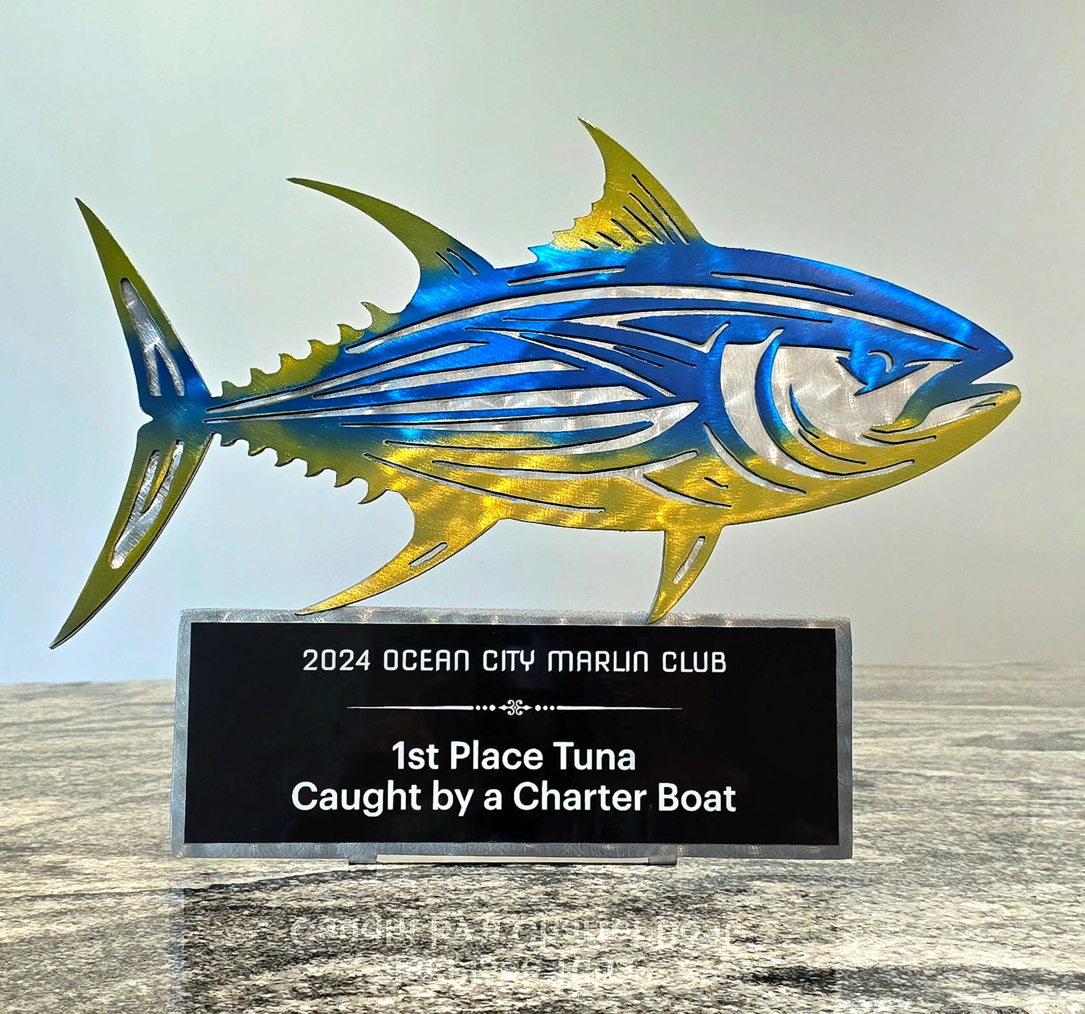 Custom Fishing Tournament Metal Trophies & Awards