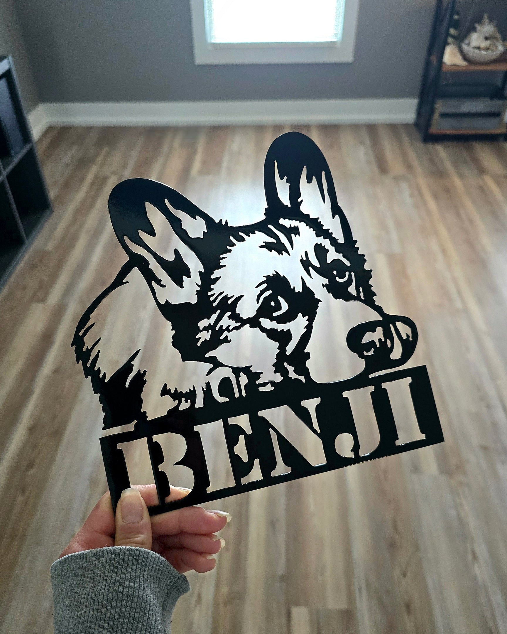 Corgi #2 Free Standing Metal Art