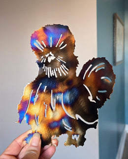 Silkie Chicken Metal Wall Art