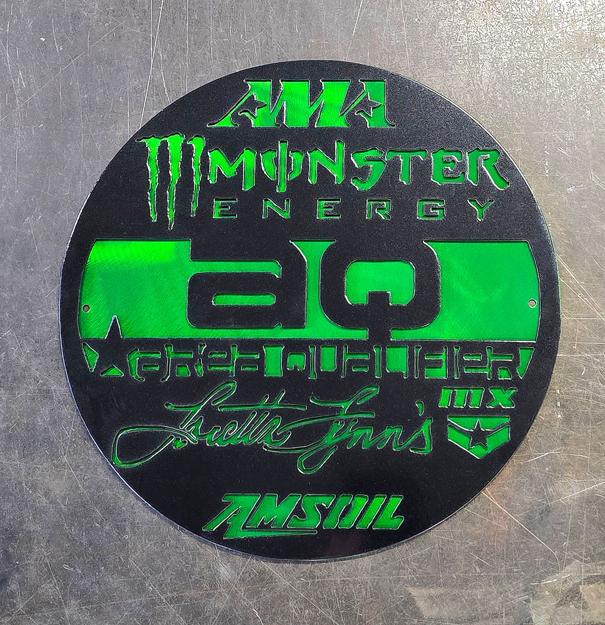 Black Metallic & Green Candy