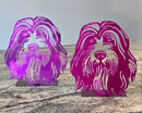 Bearded Collie Free Standing Metal Art