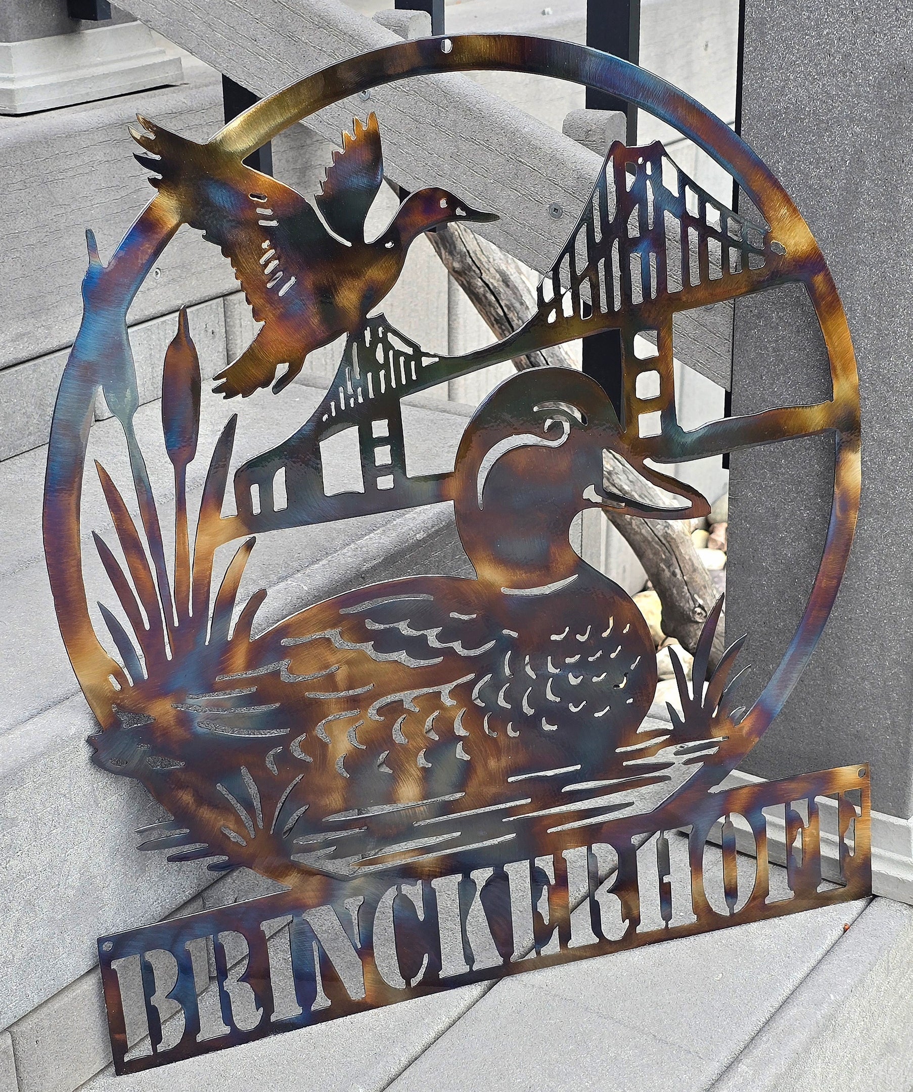 Chesapeake Bay Duck Scene Metal Art