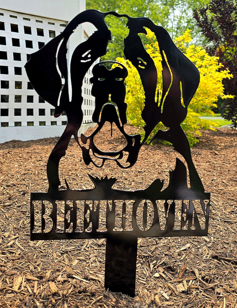 St. Bernard Lawn & Garden Metal Art