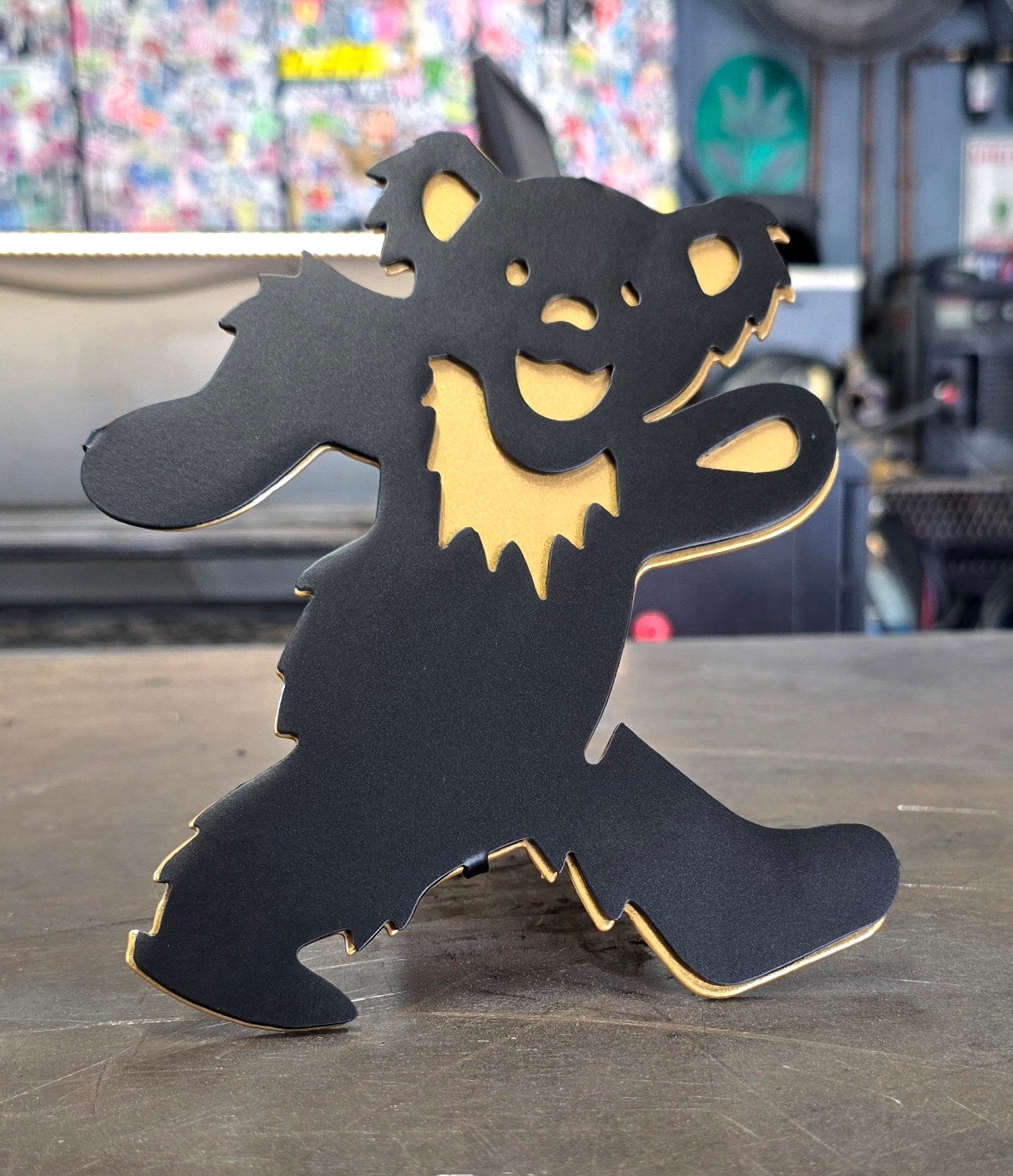 Dancing Bear Metal Hitch Cover